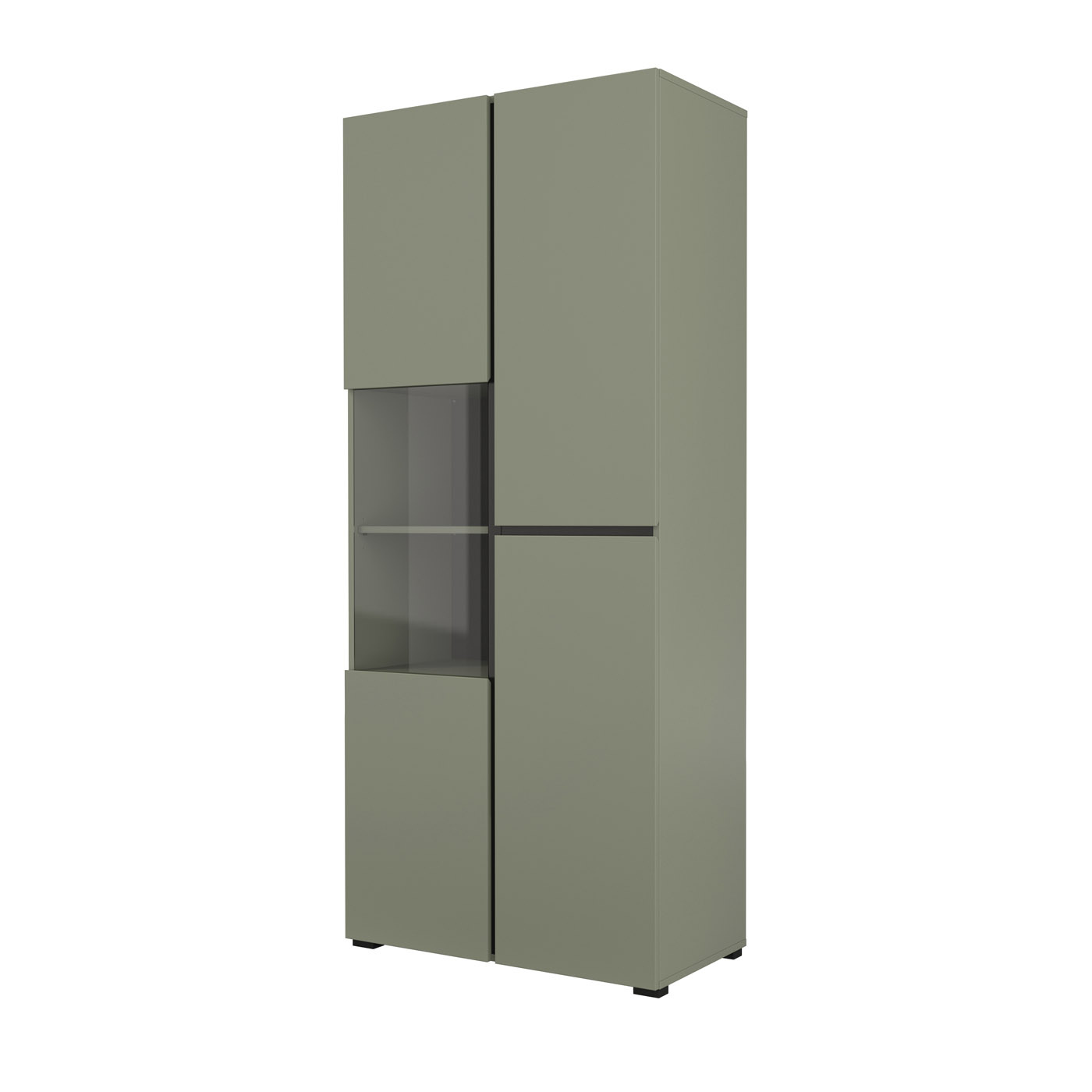 Vitrinekast Crotone - 2-deurs  - Groen