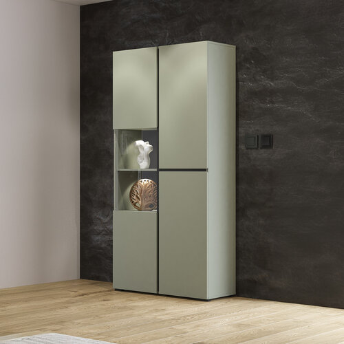 Vitrinekast Crotone - 2-deurs  - Groen