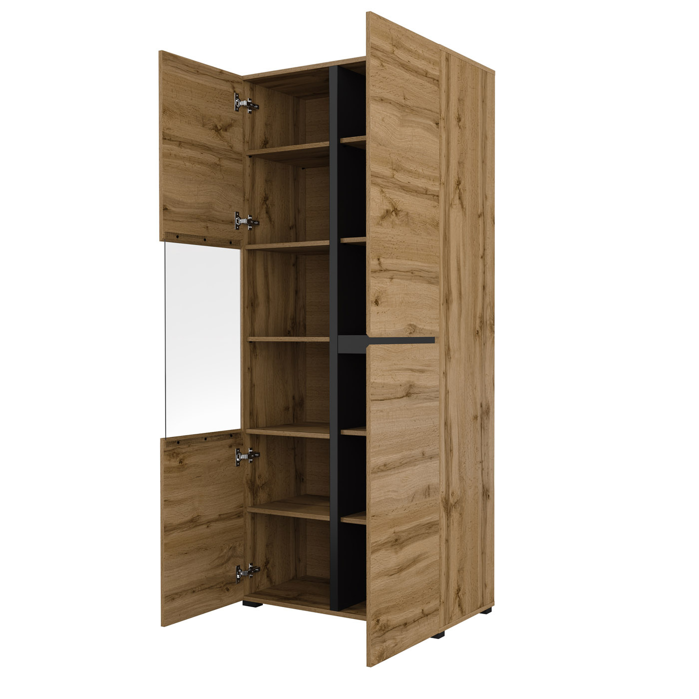 Vitrinekast Crotone - 2-deurs  - Wotan Eiken
