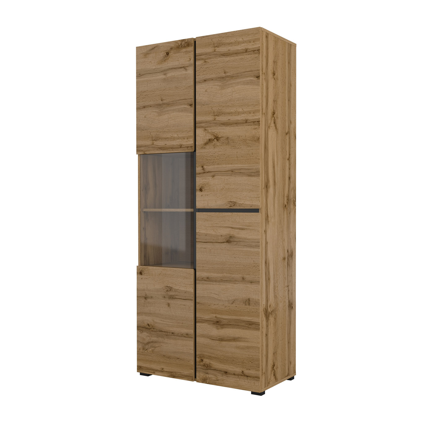 Vitrinekast Crotone - 2-deurs  - Wotan Eiken