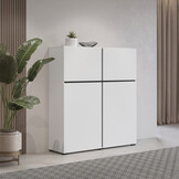 Opbergkast Crotone - 4-deurs - Wit