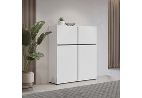 Opbergkast Crotone - 4-deurs - Wit