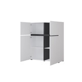 Opbergkast Crotone - 4-deurs - Wit