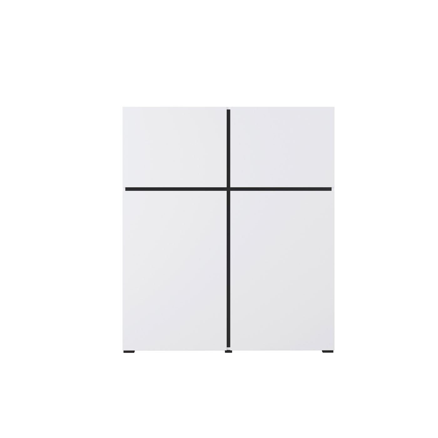 Opbergkast Crotone - 4-deurs - Wit