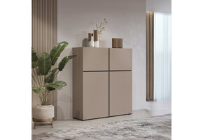 Opbergkast Crotone - 4-deurs - Taupe