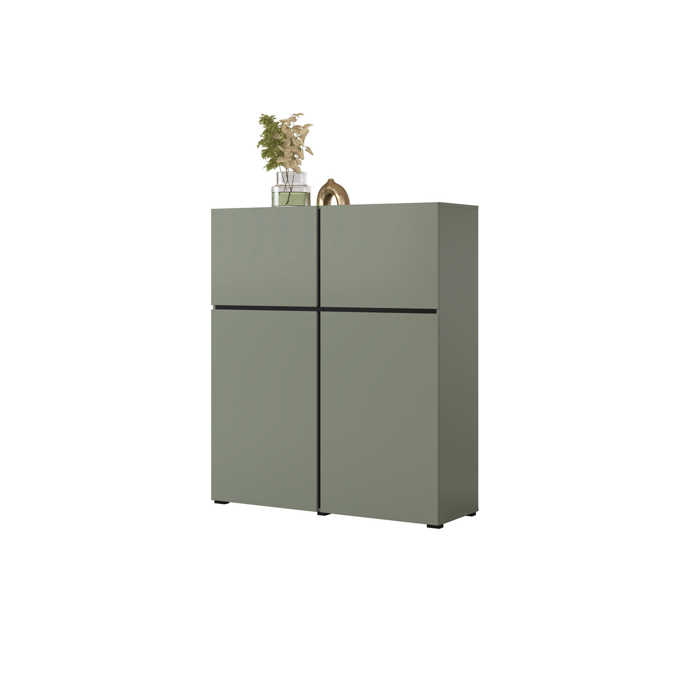 Opbergkast Crotone - 4-deurs - Groen