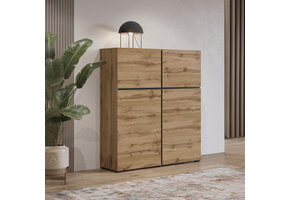 Opbergkast Crotone - 4-deurs - Wotan Eiken