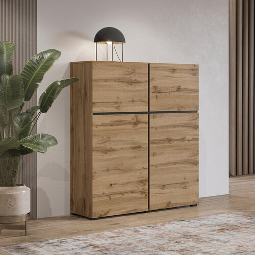 Opbergkast Crotone - 4-deurs - Wotan Eiken