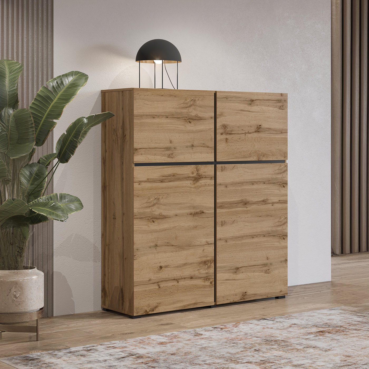 Opbergkast Crotone - 4-deurs - Wotan Eiken