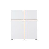 Opbergkast Crotone - 4-deurs - Wotan Eiken / Wit