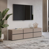 TV-meubel Crotone - 3-kleps incl. 3 lades - Taupe