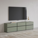 TV-meubel Crotone - 3-kleps incl. 3 lades - Groen