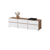 TV-meubel Crotone - 3-kleps incl. 3 lades - Wotan Eiken / Wit