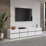 TV-meubel Crotone - 4-kleps incl. 4 lades - Wit
