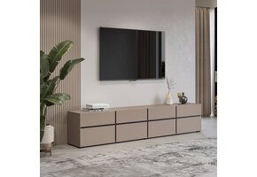 TV-meubel Crotone - 4-kleps incl. 4 lades - Taupe
