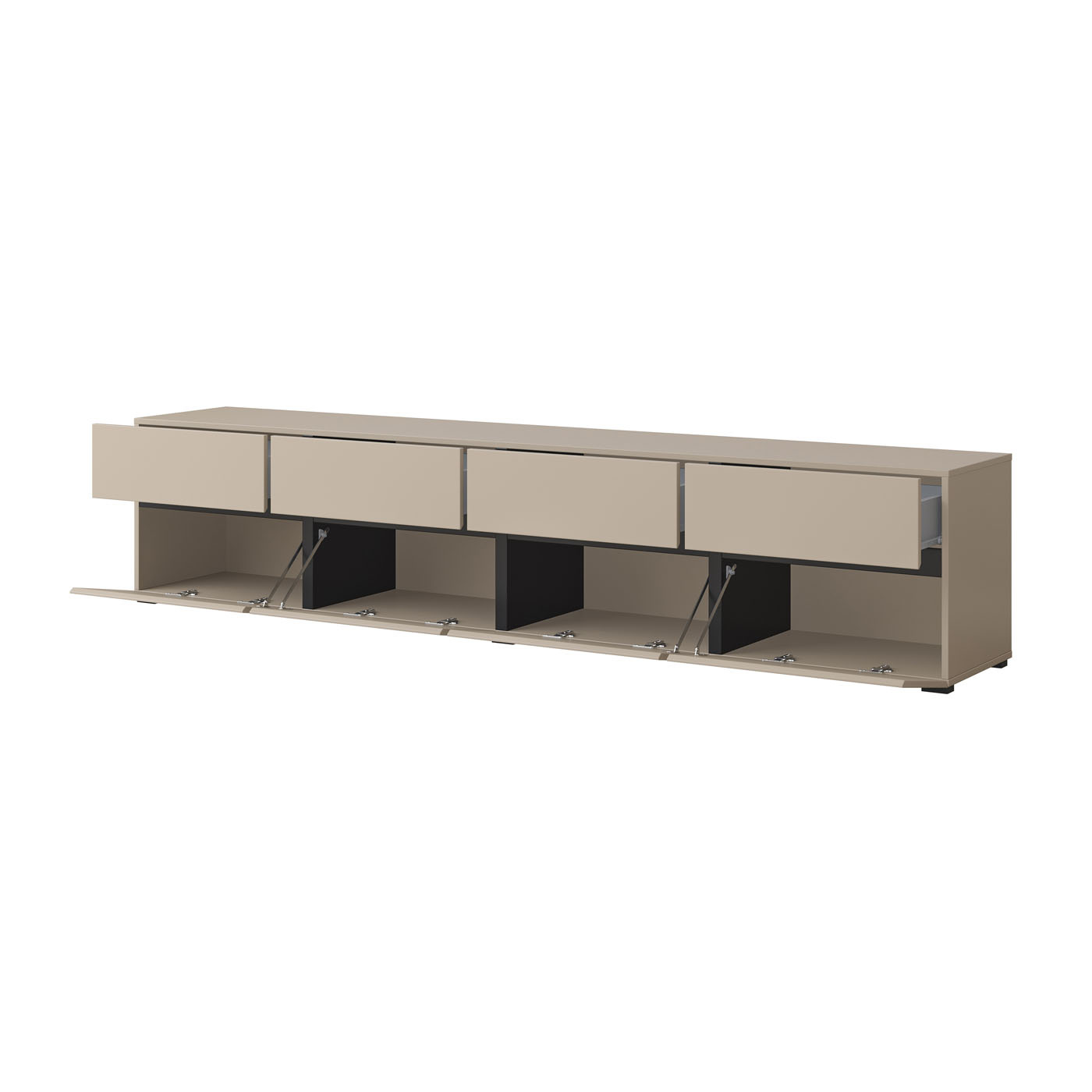 TV-meubel Crotone - 4-kleps incl. 4 lades - Taupe