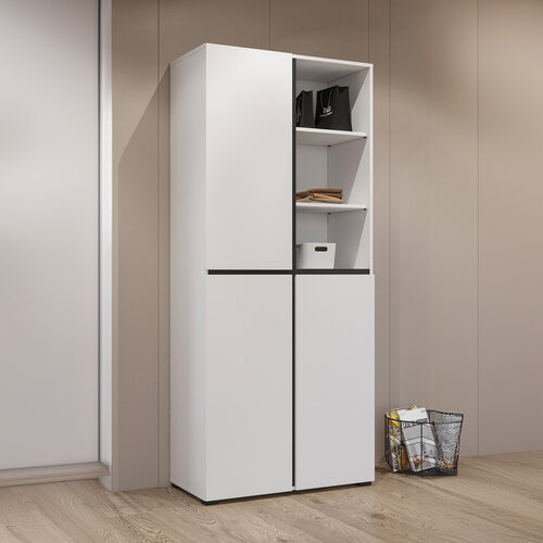 Opbergkast Crotone - 3-deurs - Wit