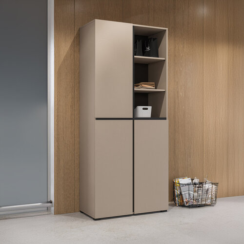 Opbergkast Crotone - 3-deurs - Taupe