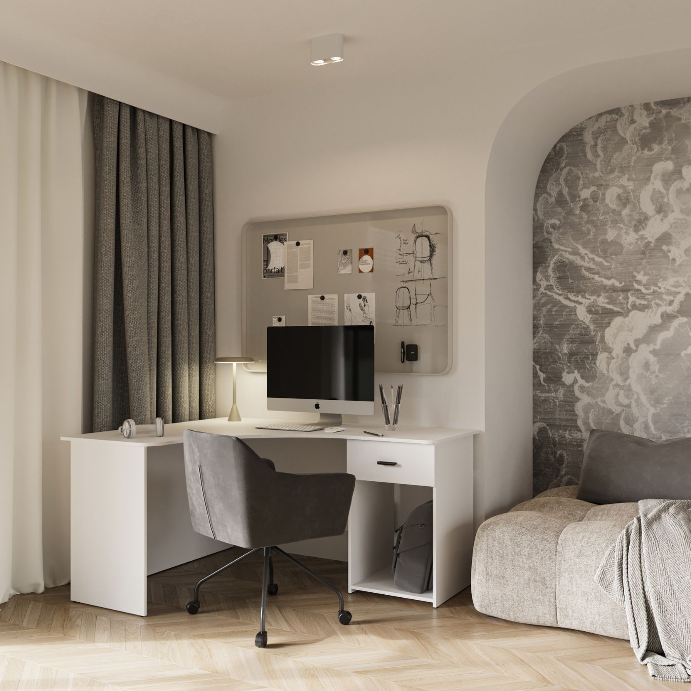 Hoekbureau Corsa - Wit