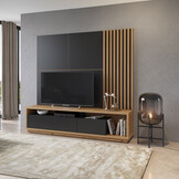 Wandcombinatie Celano - Wotan Eiken / Zwart