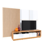 Wandcombinatie Celano - Wotan Eiken / Wit