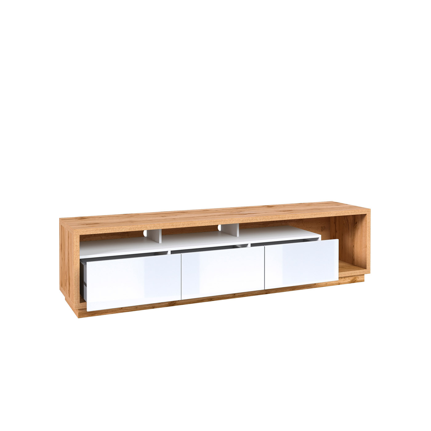 TV-meubel Celano - Wotan Eiken / Wit