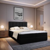 2dekans Opberg Boxspring Bloss 140 x 200 Zwart Stofschade + Niet in originele verpakking