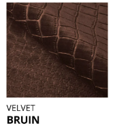 OP=OP Vaste Boxspring Velvet Croco - 180 x 200 Bruin | Incl voetbord + Pocketvering 1000 m2 veren