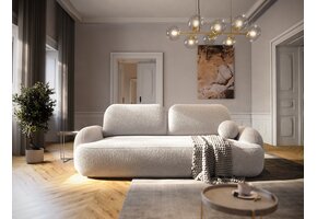 OP=OP Slaapbank met Opbergruimte Morris Teddy stof Licht Beige | Zitbank