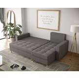 OP=OP Slaapbank met opbergruimte Mick Grijs | Hoekbank