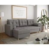 OP=OP Slaapbank met opbergruimte Mick Grijs | Hoekbank