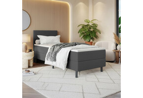 ACTIEDEAL Opberg boxspring 80 x 200 Antraciet