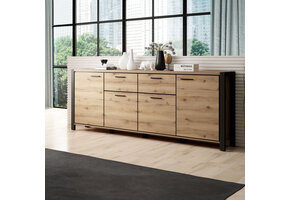 Dressoir Akven - 4-deurs incl. 2 lades - Wotan Eiken