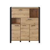 Dressoir Akven - 3-deurs incl. lade + klep - Wotan Eiken