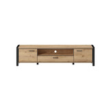 TV-meubel Akven - 2-deurs incl. 2 lades - Wotan Eiken v2