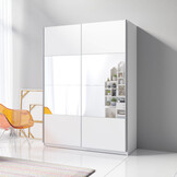 Kledingkast Bern - 2-deurs incl. spiegel - Wit