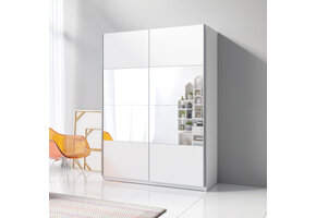 Kledingkast Bern - 2-deurs incl. spiegel - Wit