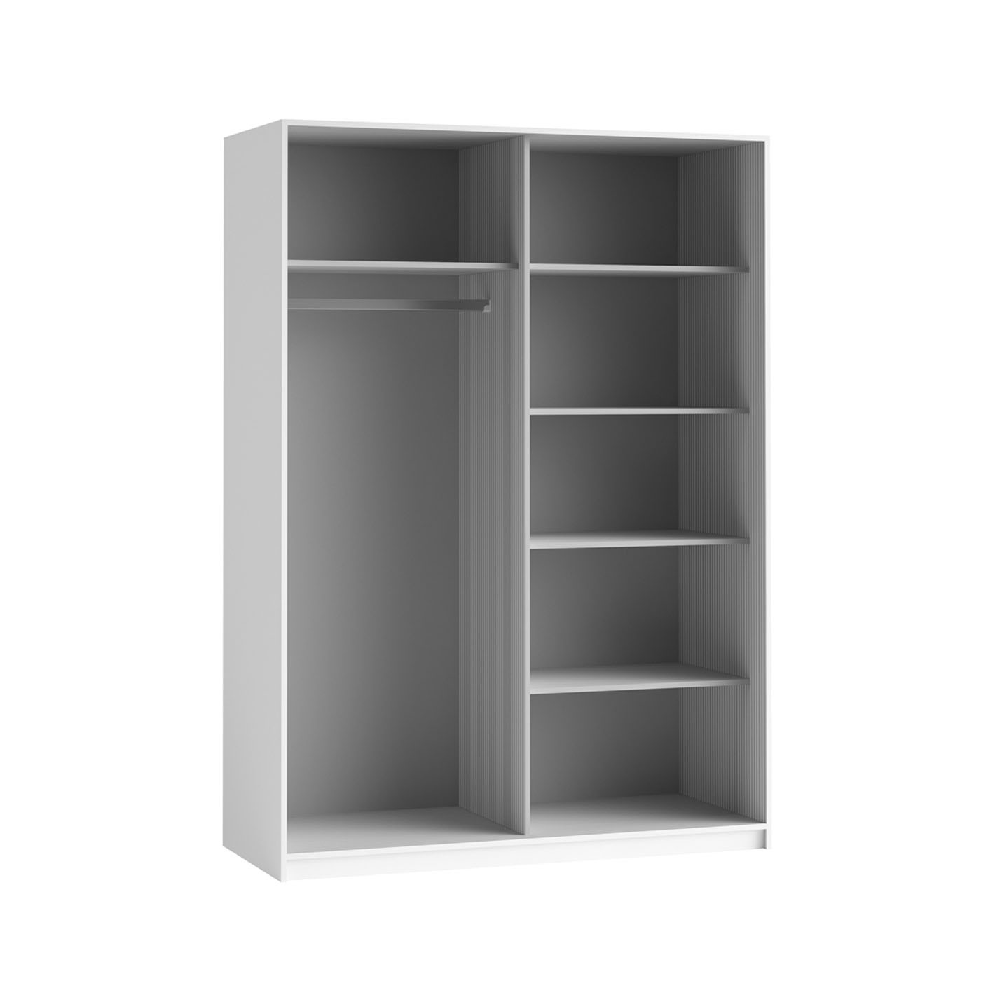 Kledingkast Bern - 2-deurs incl. spiegel - Wit