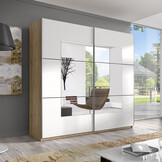 Kledingkast Bern - 2-deurs incl. spiegel - Naturel