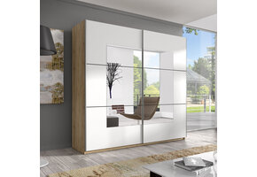 Kledingkast Bern - 2-deurs incl. spiegel - Naturel