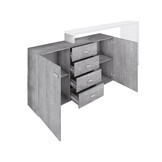 Dressoir Bologna - Grijs / Wit