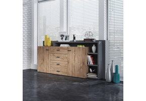 Dressoir Bologna - Wotan Eiken / Antraciet