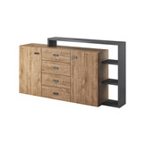 Dressoir Bologna - Wotan Eiken / Antraciet