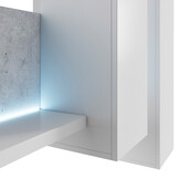 Wandkast Bologna - Grijs / Wit