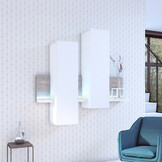 Wandkast Bologna - Grijs / Wit