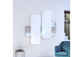 Wandkast Bologna - Grijs / Wit