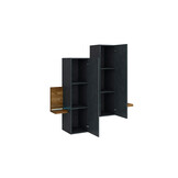 Wandkast Bologna - Vuren / Antraciet