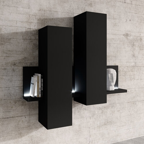 Wandkast Bologna - Zwart