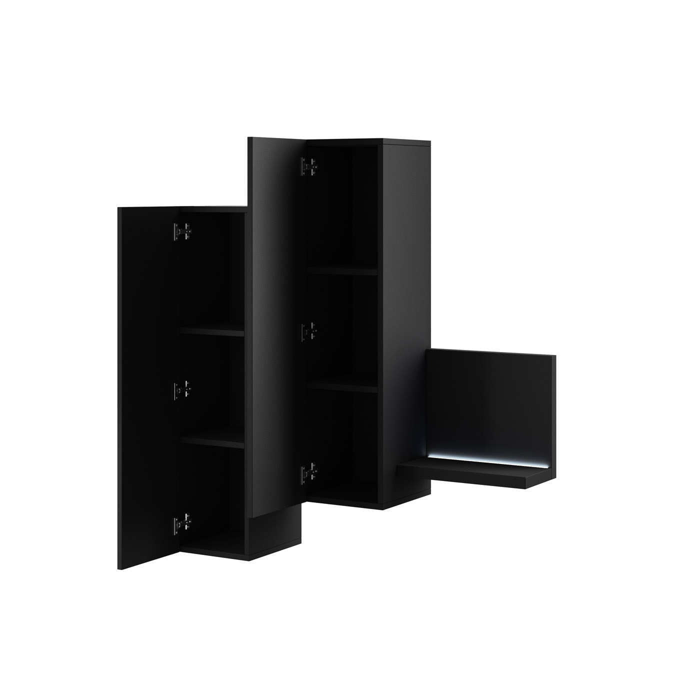 Wandkast Bologna - Zwart