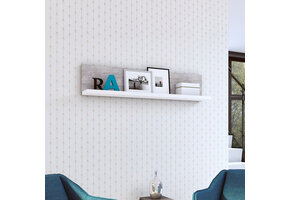 Wandplank Bologna - Grijs / Wit